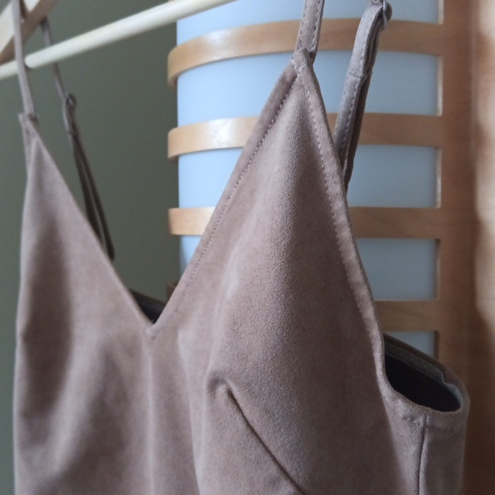 Ptp15" Wilfred Faux Suede Tan Camisole Top - Picture 5 of 16